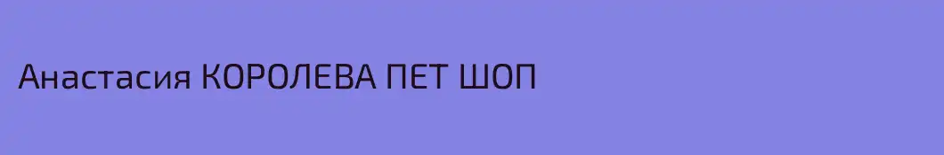 Анастасия КОРОЛЕВА ПЕТ ШОП